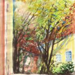 Fensteransicht 1 (Aquarell auf Aquarellkarton, 30 x 40 cm)