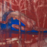 Frau im Dickicht (Bleistift und Pigment, 36 x 48 cm)