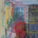 Broke. Acryl hinter Glas