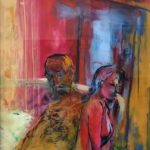 Paar. Acryl hinter Glas, 50×70