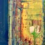 Mauerblume. Acryl hinter Glas, 40×50