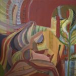 Schlafende, Acryl auf Leinwand, 40x40