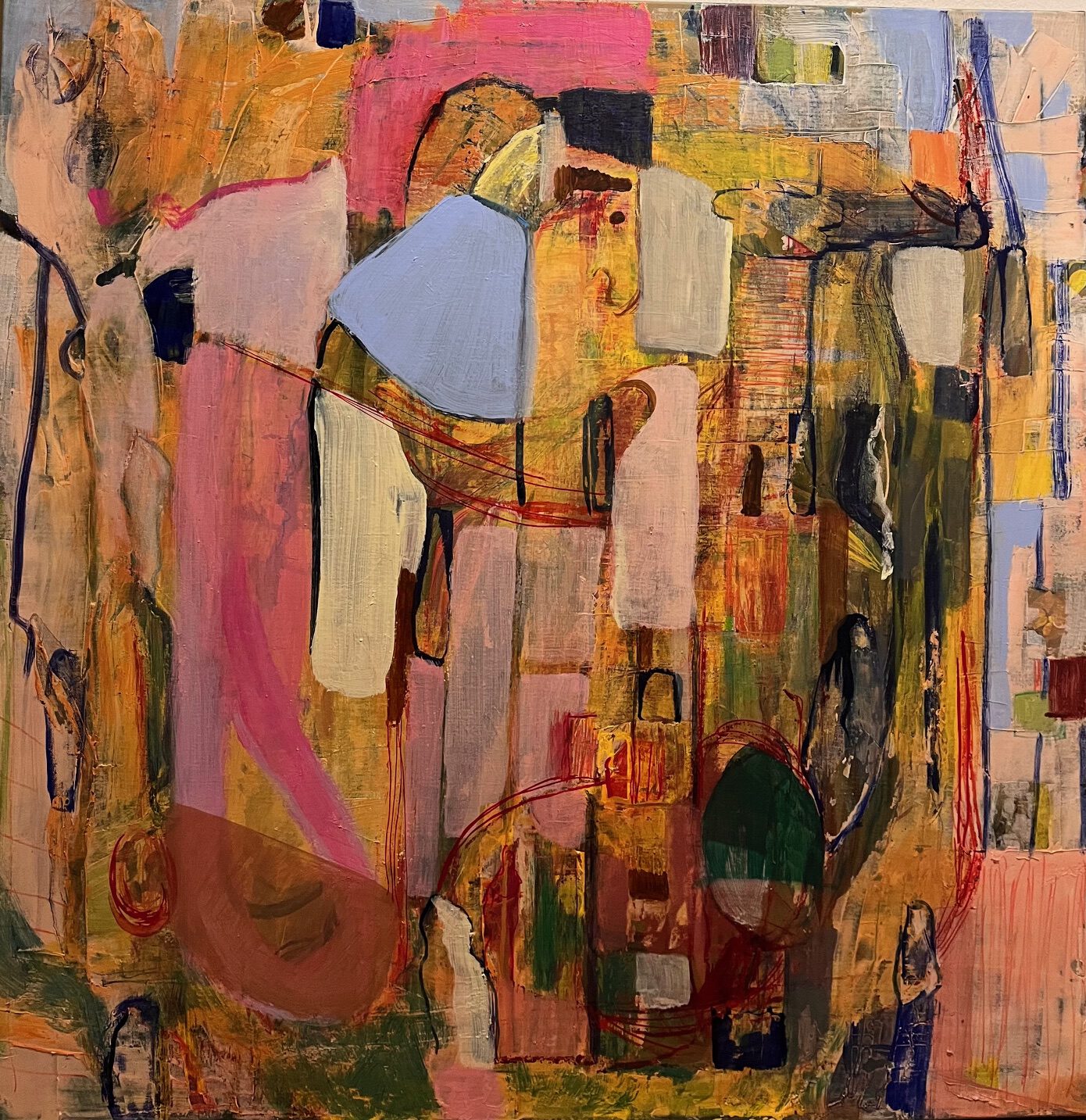 Ohne Titel. Acryl auf Leinwand, 100x100